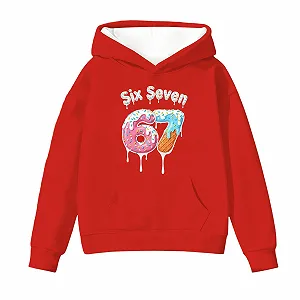 Худі з принтом 67, теплий - Фото 1