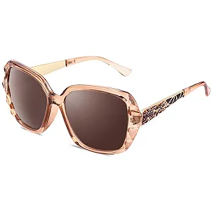 Поляризованные солнцезащитные очки оверсайз для женщин Gqueen UV400 - Фото 1