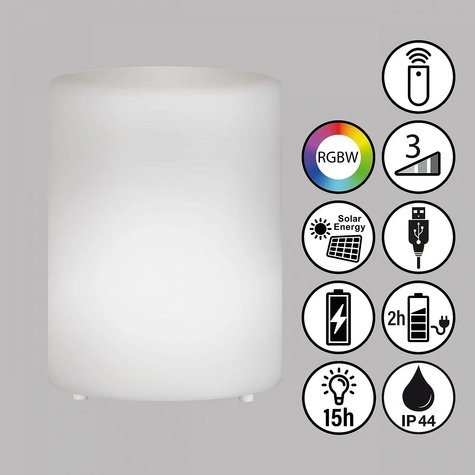 Настільна лампа FHL easy! Ceppo 850293 Акумуляторна RGB LED 0,2 + 0,1 Вт 8 лм Біла, фото №2