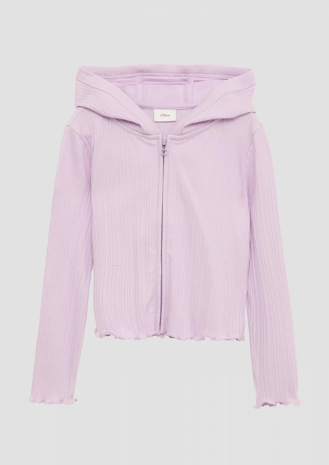 укороченная спортивная кофта s.Oliver с ребристой структурой, фото №5