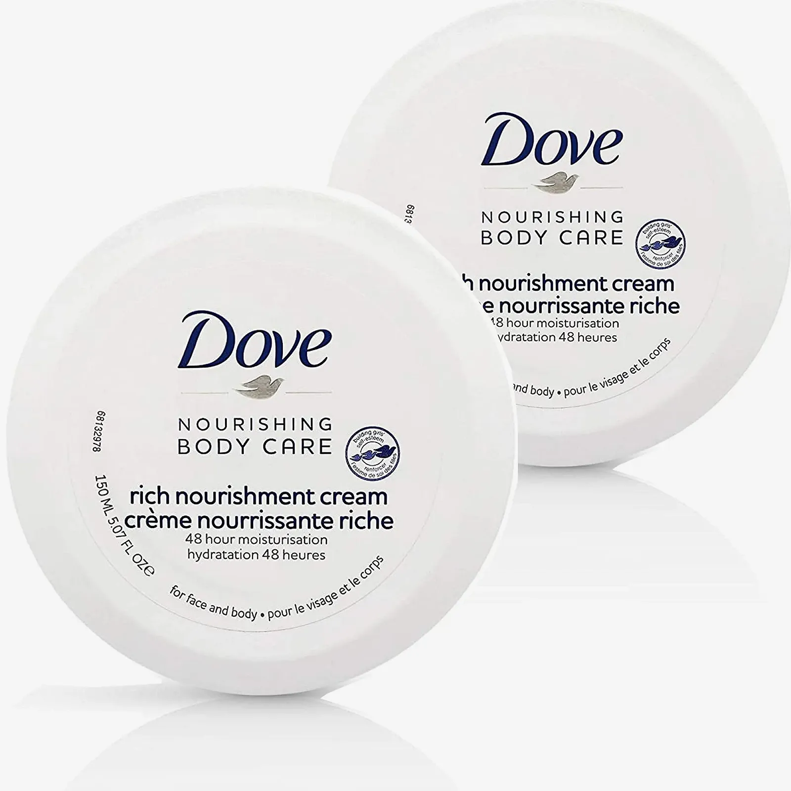 Крем Dove Rich Care увлажняющий для лица, рук и очень сухой кожи, 48 часов увлажнения, набор 2 шт, фото №4