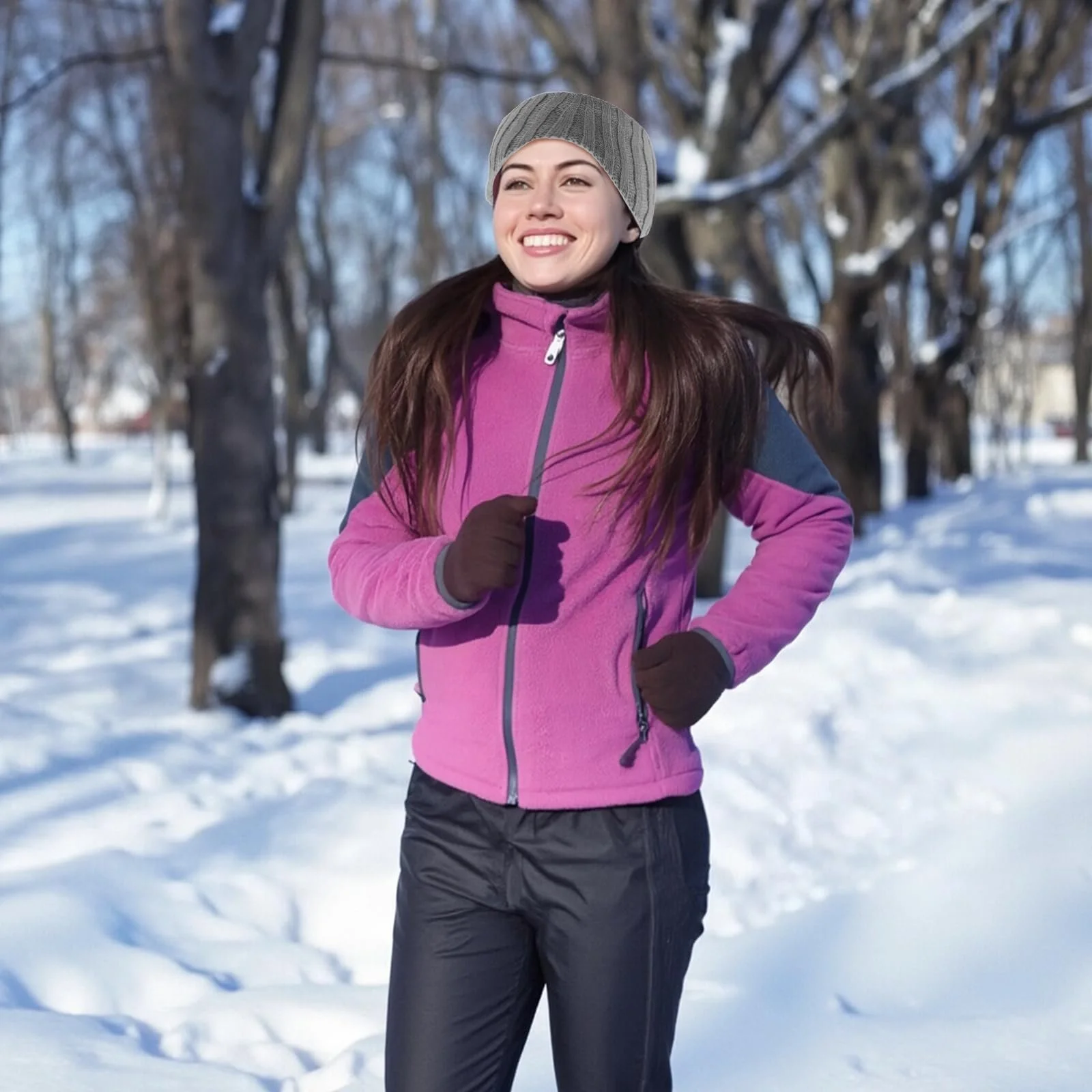 Набір із 3 зимових жіночих пов'язок на голову, фото №4