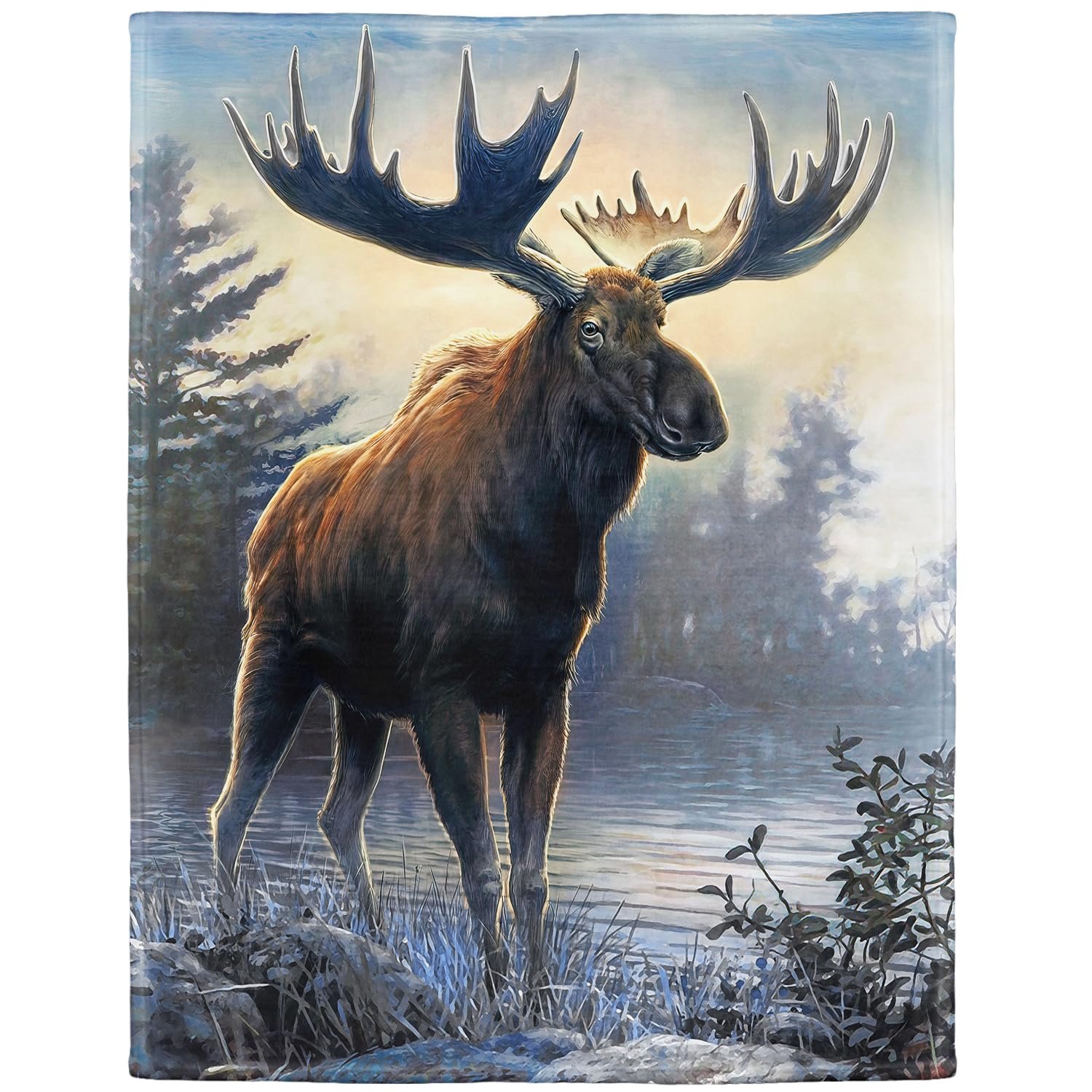 Одеяло YISUMEI Фланелевое мягкое Северный лось, 150 x 200 см, фото №1 Одеяло YISUMEI Фланелевое мягкое Северный лось, 150 x 200 см, фото №1