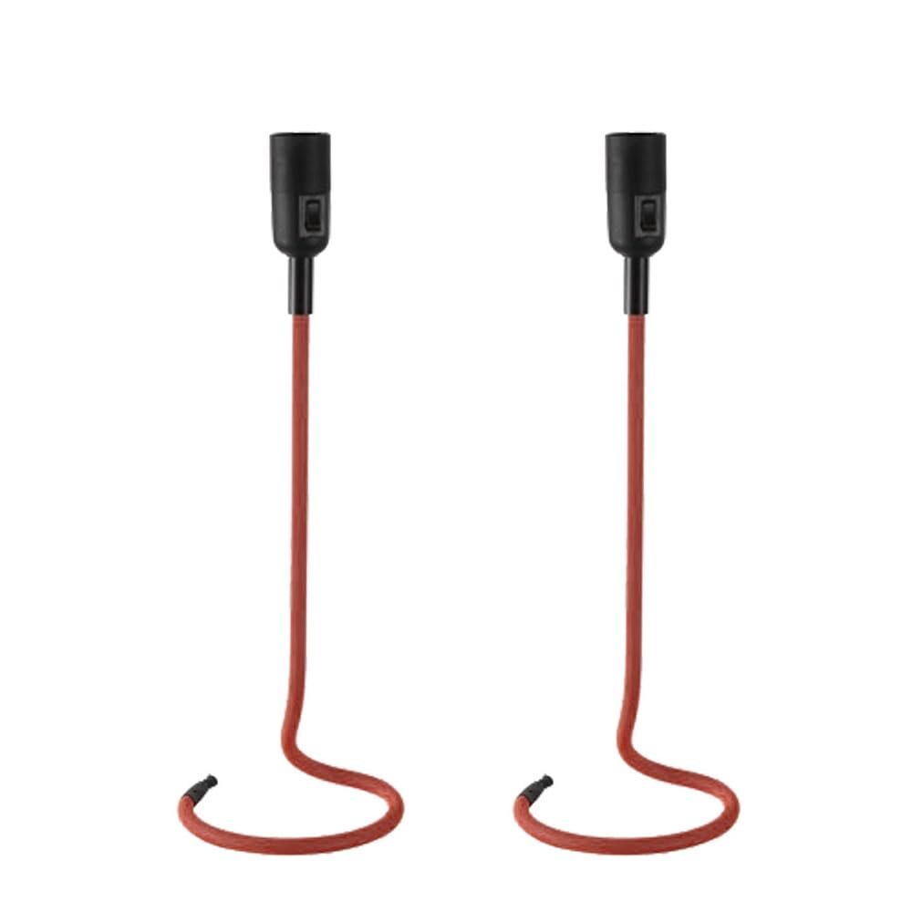 Настільна лампа Just Light Retro Cable Design 1x E27 16x46,5 см червона набір з 2 шт., фото №1