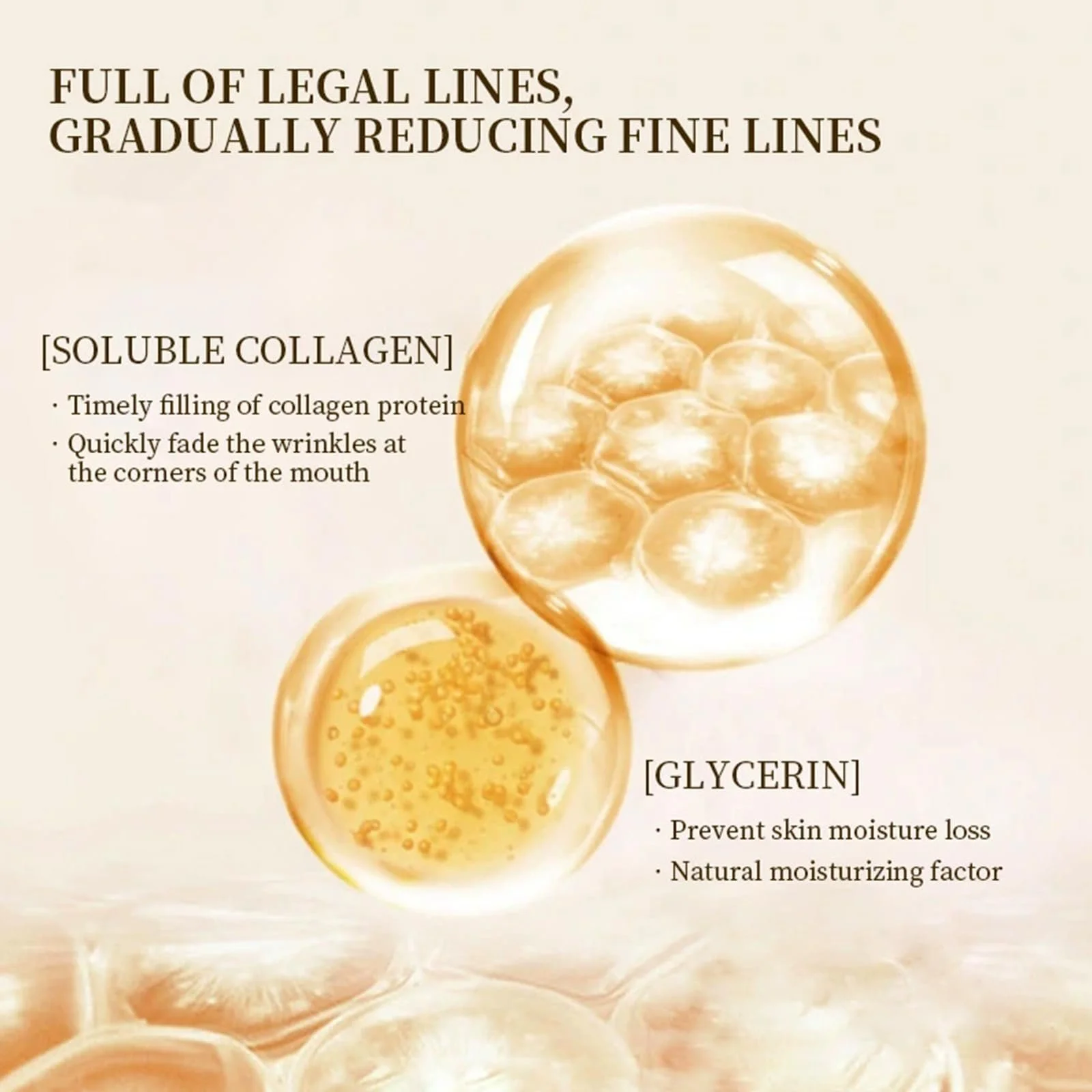 Наліпки Collagen для зони навколо губ - Патчі проти зморшок для носогубних складок, 15 шт, фото №5