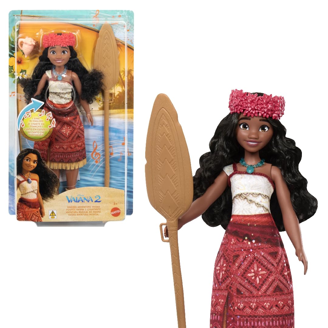 Лялька Mattel Disney Vaiana 2 Співоча З одягом та аксесуарами, Співає We're Back на 4 мовах JBT62, фото №1