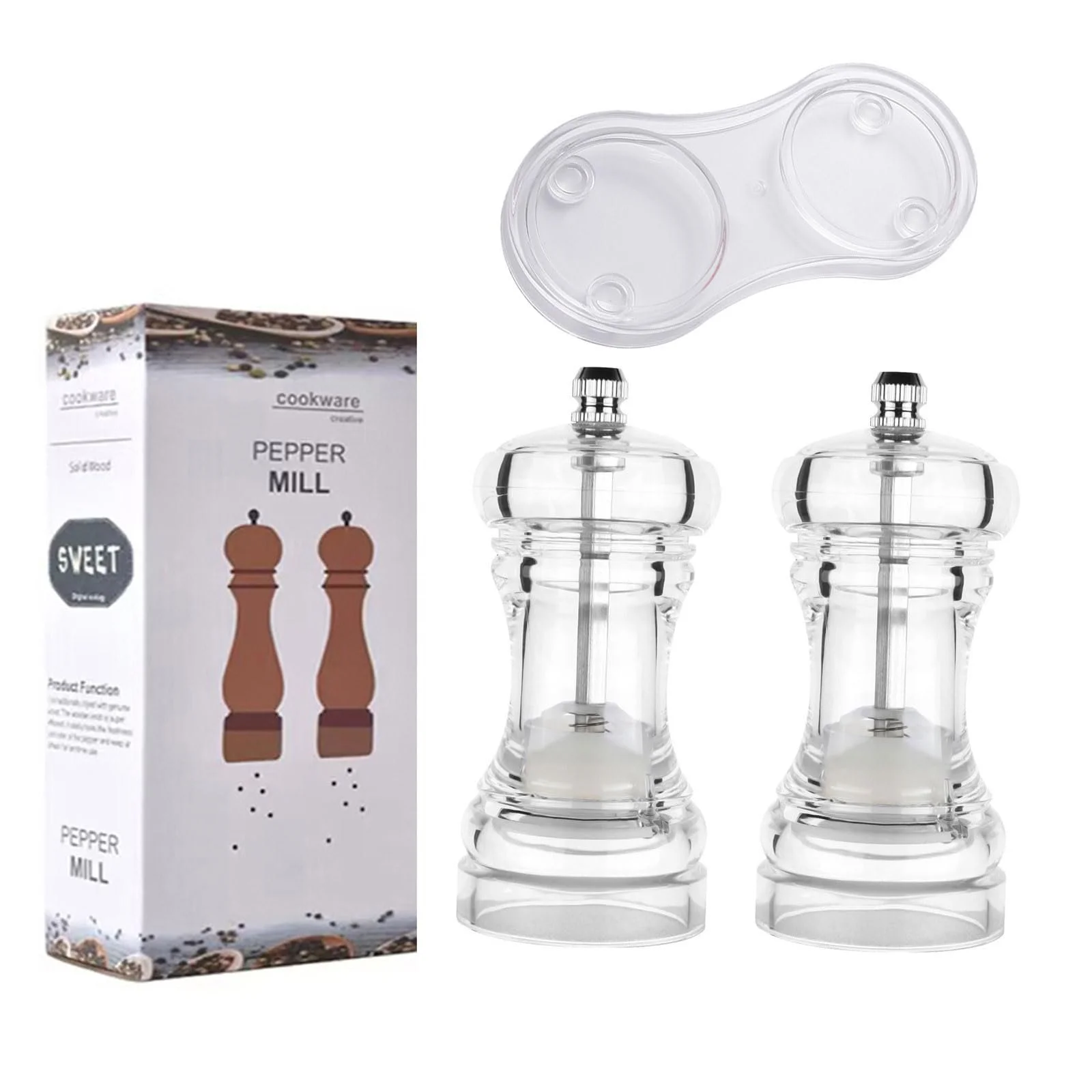 Млин для солі та перцю Акриловий Простий у використанні Пляшка, фото №8