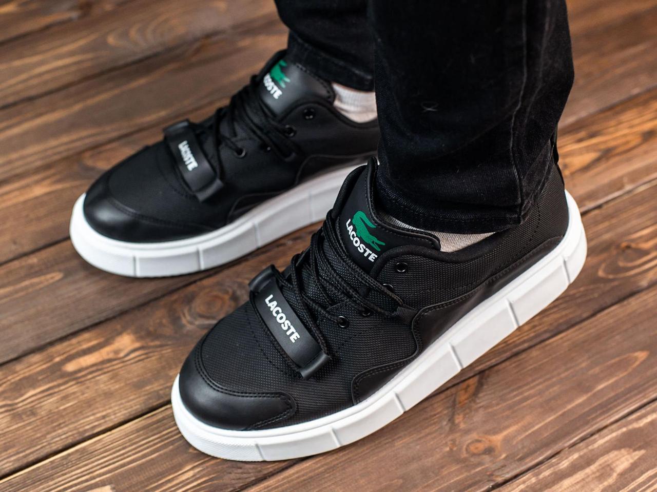 Кросівки Lacoste Street Style Black-White, фото №6