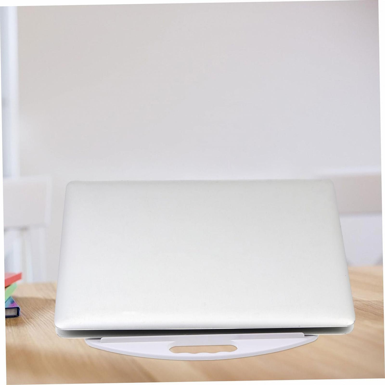 Підставка для ноутбука Ергономічна з поворотним пластиковим корпусом, покращеним охолодженням та стабільним розподілом навантаження, біла, фото №2