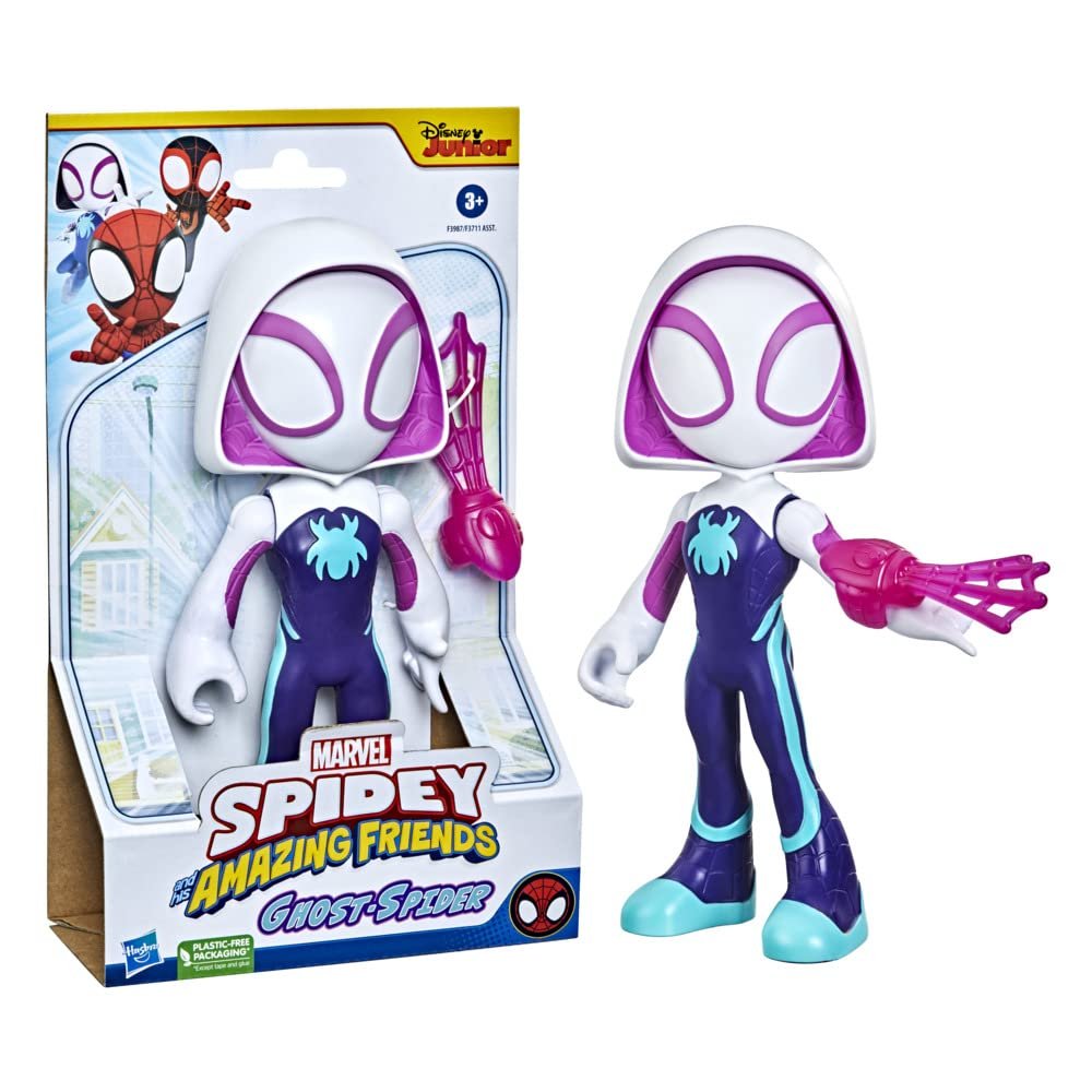 Фігурка Hasbro Marvel Spidey and His Fantastic Friends Supersized Ghost Spider, 22,5 см, різнокольоровий, фото №1