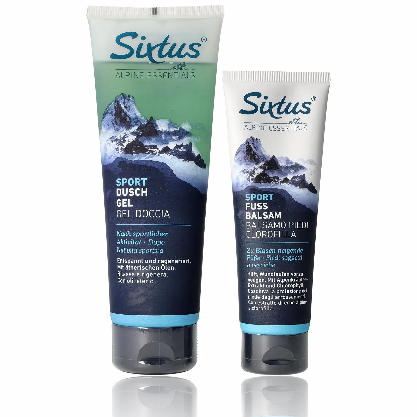 Набор для ухода Sixtus Sport бальзам для ног и гель для душа для нагруженной кожи (2 предмета), фото №1