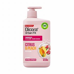 Гель для душу Dicora Urban Fit Citrus & Peach Живильний з вітаміном C 825 мл - Фото 1