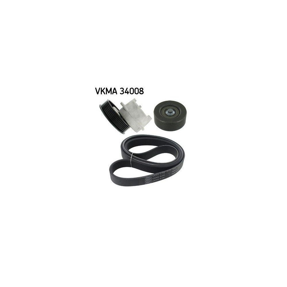 Комплект поліклинового ременя SKF VKMA 34008 для AUDI FORD MAZDA PORSCHE SAAB TOYOTA, фото №1