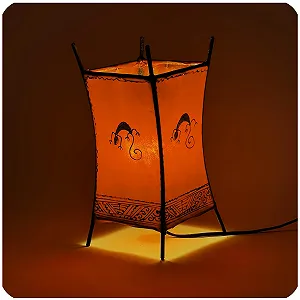 Настільна лампа Simandra Oriental Carree Gecko 30 см Оранжевий synthetic.ua - Фото 1