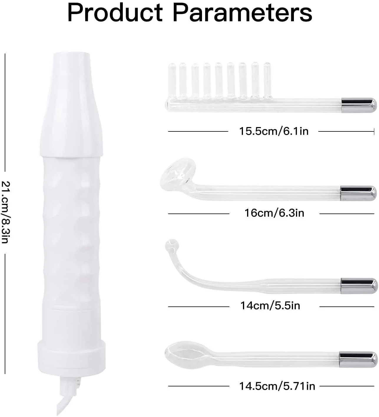 Высокочастотный прибор для лица с 4 электродами, фото №9