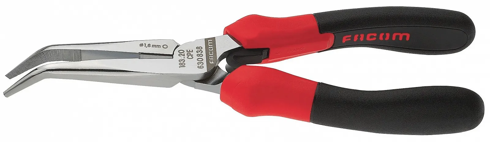 Плоскогубцы Facom SC.183.20CPE с изогнутыми полукруглыми губками и заостренными кончиками, фото №1