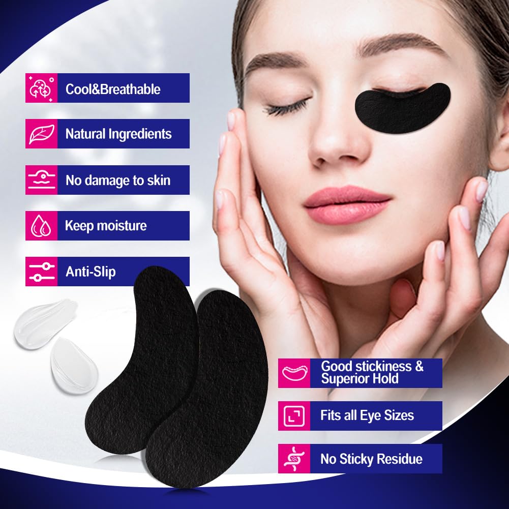 Подушечки Lunamoon Eye Pads для подовження вій Гелеві патчі Чорний колір, фото №4