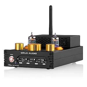 Ламповый усилитель Douk Audio X1/160 Вт + 160 Вт Bluetooth RCA / Black - Фото 1