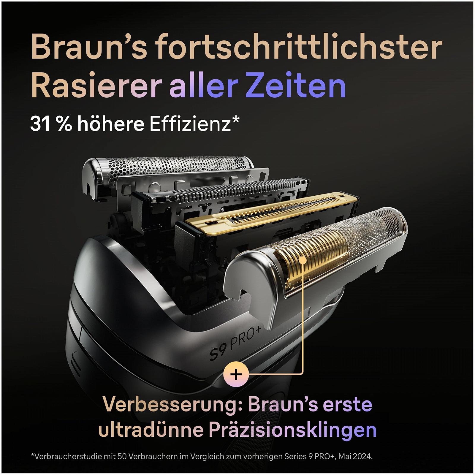 Электробритва мужская Braun Series 9 PRO+ 9660cc 5+1 ультратонких прецизионных лезвий Pro-SensoAdapt 60 минут работы SmartCare Center 6-в-1 Влажное и сухое бритье Черная, фото №5 Электробритва мужская Braun Series 9 PRO+ 9660cc 5+1 ультратонких прецизионных лезвий Pro-SensoAdapt 60 минут работы SmartCare Center 6-в-1 Влажное и сухое бритье Черная, фото №5
