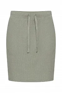 Юбка OXMO короткая OXLou Женская Эластичный пояс со шнурками - Фото 1