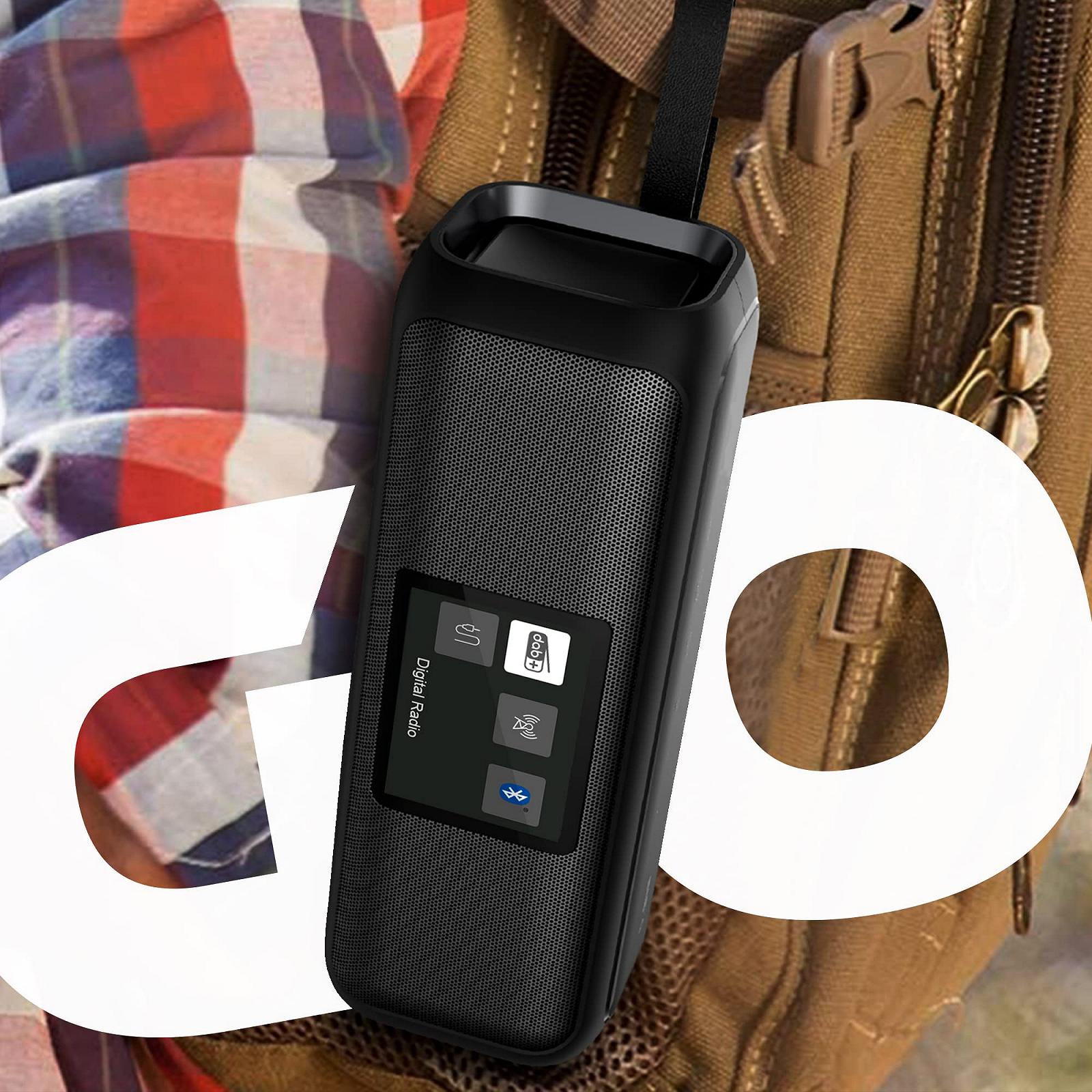 Портативная Bluetooth колонка Karcher Go & цифровое радио DAB+ / FM радио / цветной дисплей 2.4 дюйма / будильник / 5 Вт стереозвук / USB-C / аккумулятор, черный, фото №5 Портативная Bluetooth колонка Karcher Go & цифровое радио DAB+ / FM радио / цветной дисплей 2.4 дюйма / будильник / 5 Вт стереозвук / USB-C / аккумулятор, черный, фото №5