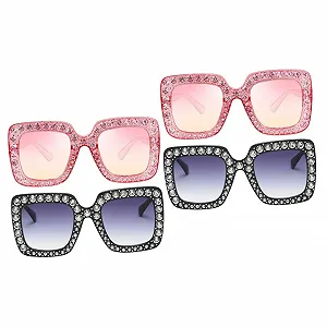 Сонцезахисні окуляри Вуличні модні, 4 шт. Рожеві - Фото 1