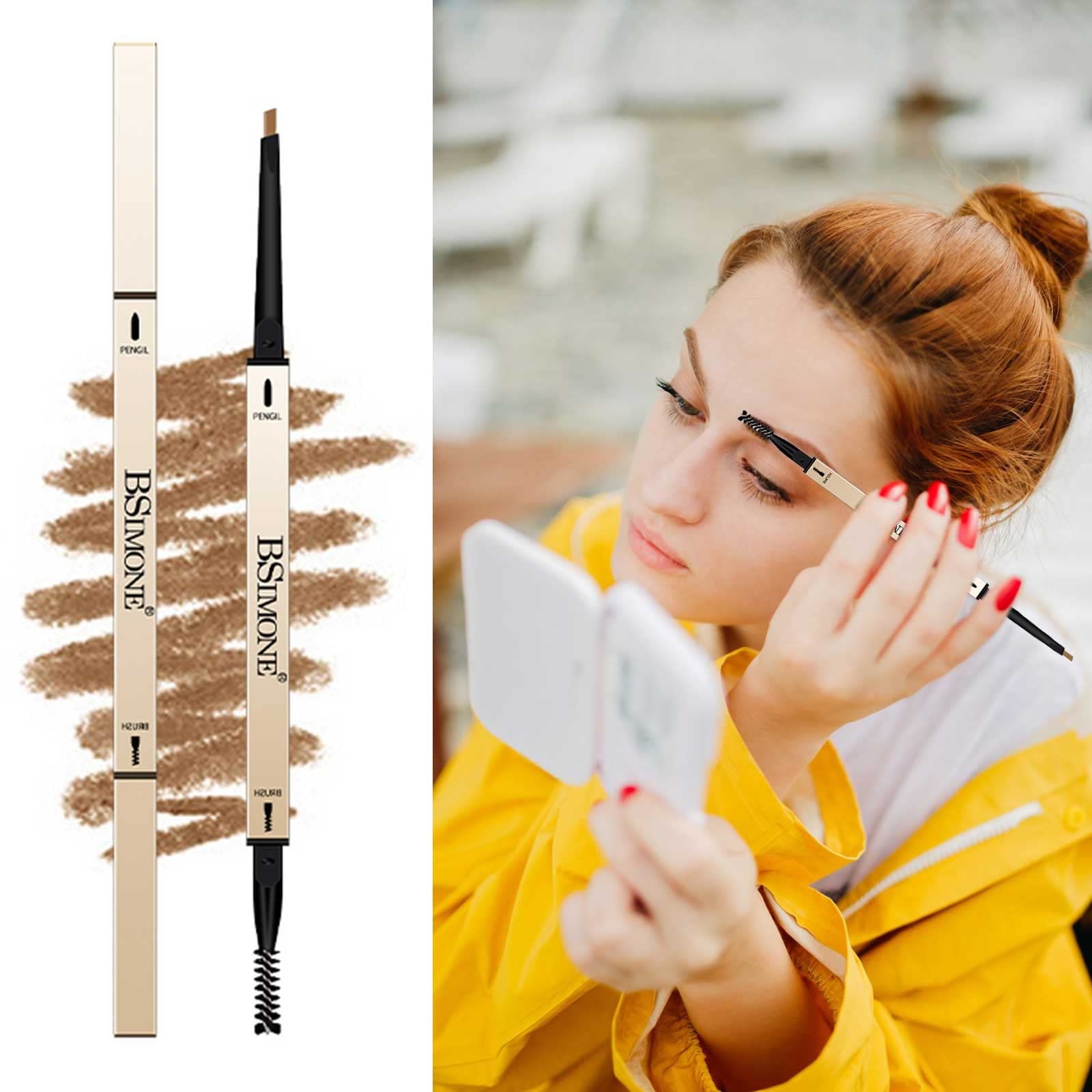 Водостойкий карандаш для бровей Waterproof Pencill Enhancement Kit с кистью A One Size, фото №4