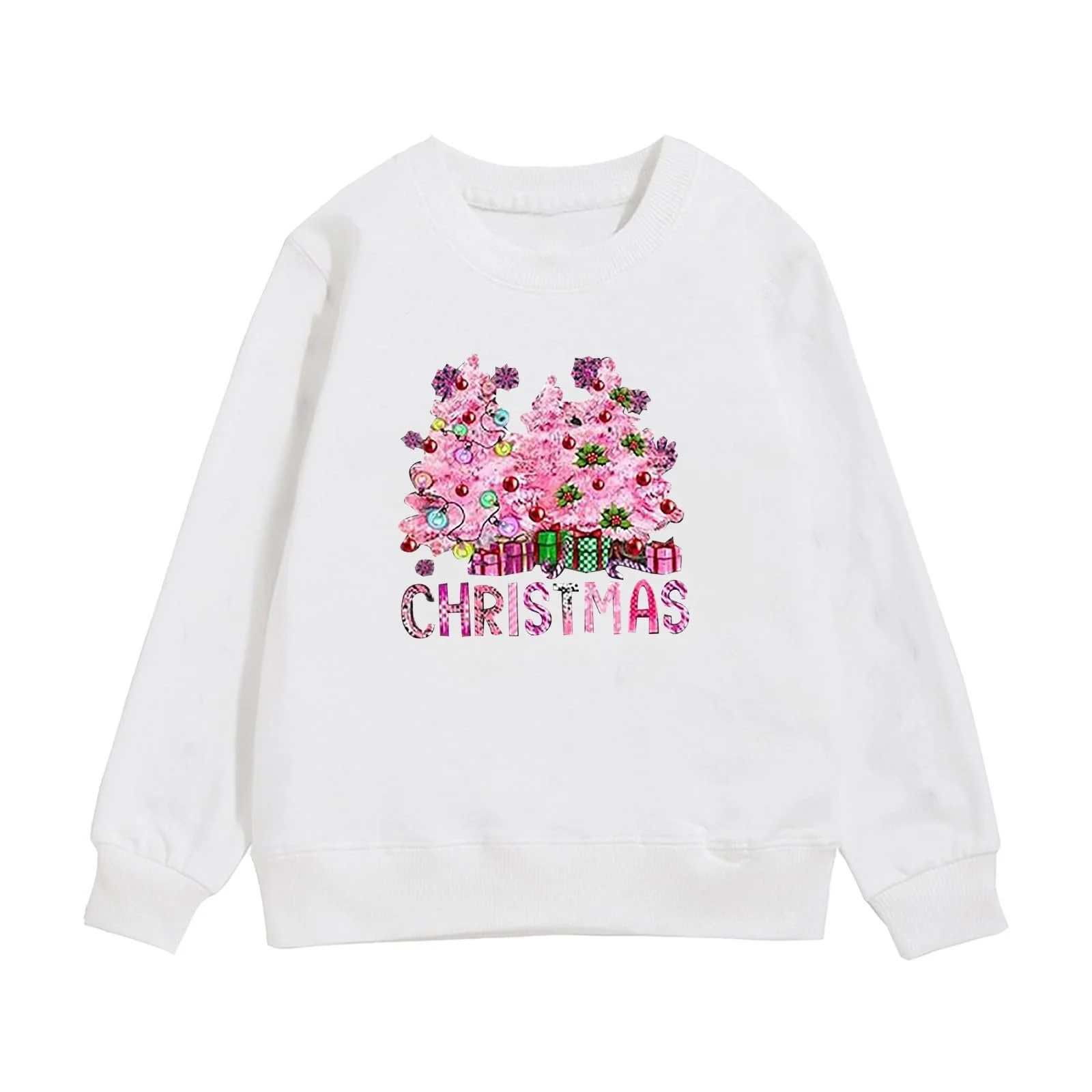 Толстовка Generisch с графическим принтом на рождественскую тематику, повседневная, флисовая, с круглым вырезом и длинными рукавами для детей, осенняя и зимняя коллекция, фото №2
