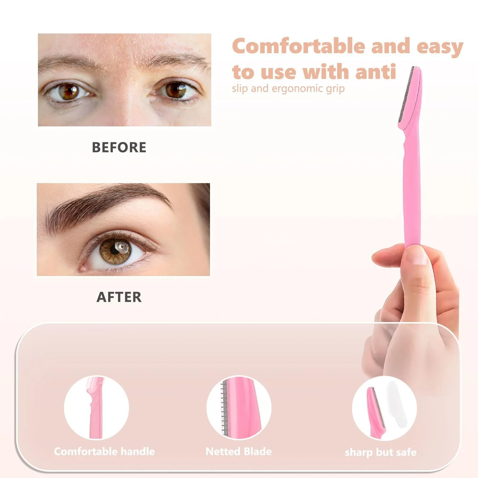 Бритва для брів Pack of 40 Eyebrow Razors for Women 40 шт. Синій, рожевий, фото №6 Бритва для брів Pack of 40 Eyebrow Razors for Women 40 шт. Синій, рожевий, фото №6