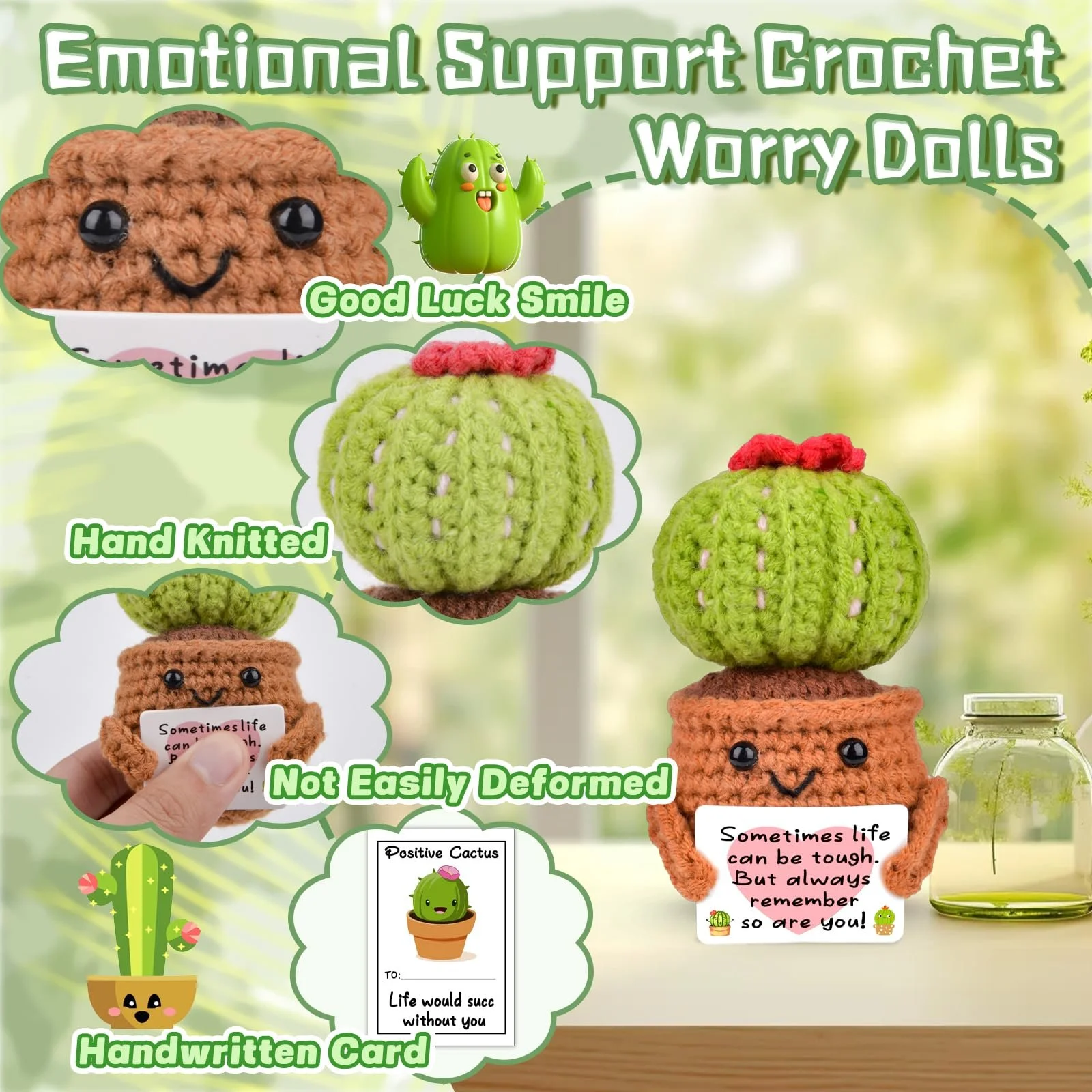 Pipihome Позитивная картошка Подарки Карманный оберег Креативная плюшевая фигурка (Кактус), фото №3 Pipihome Позитивная картошка Подарки Карманный оберег Креативная плюшевая фигурка (Кактус), фото №3