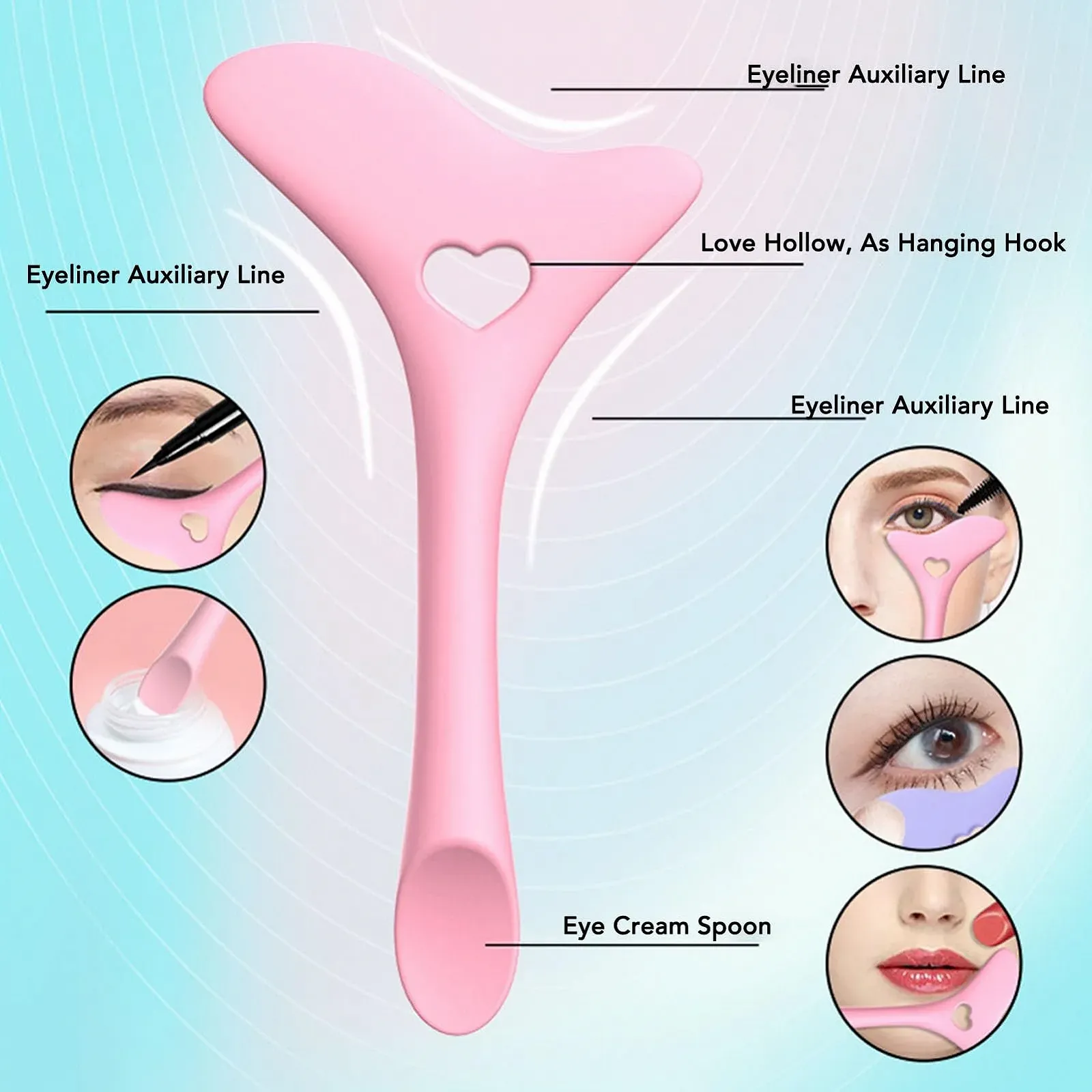 Інструмент для стрілок Winged Eyeliner Tool Багатоцільовий силіконовий, фото №7 Інструмент для стрілок Winged Eyeliner Tool Багатоцільовий силіконовий, фото №7