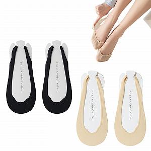 Подследники Женские 4 пары Невидимые Носки Телесный цвет, черный, Один размер - Фото 1