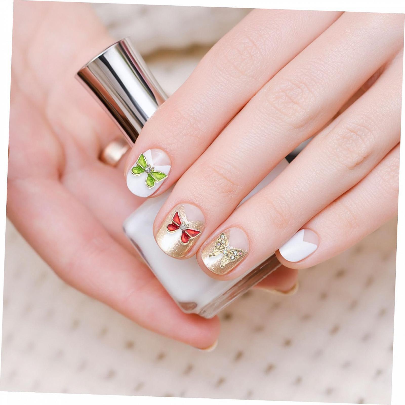 Housoutil Метелики Блискучі прикраси для манікюру, фото №5