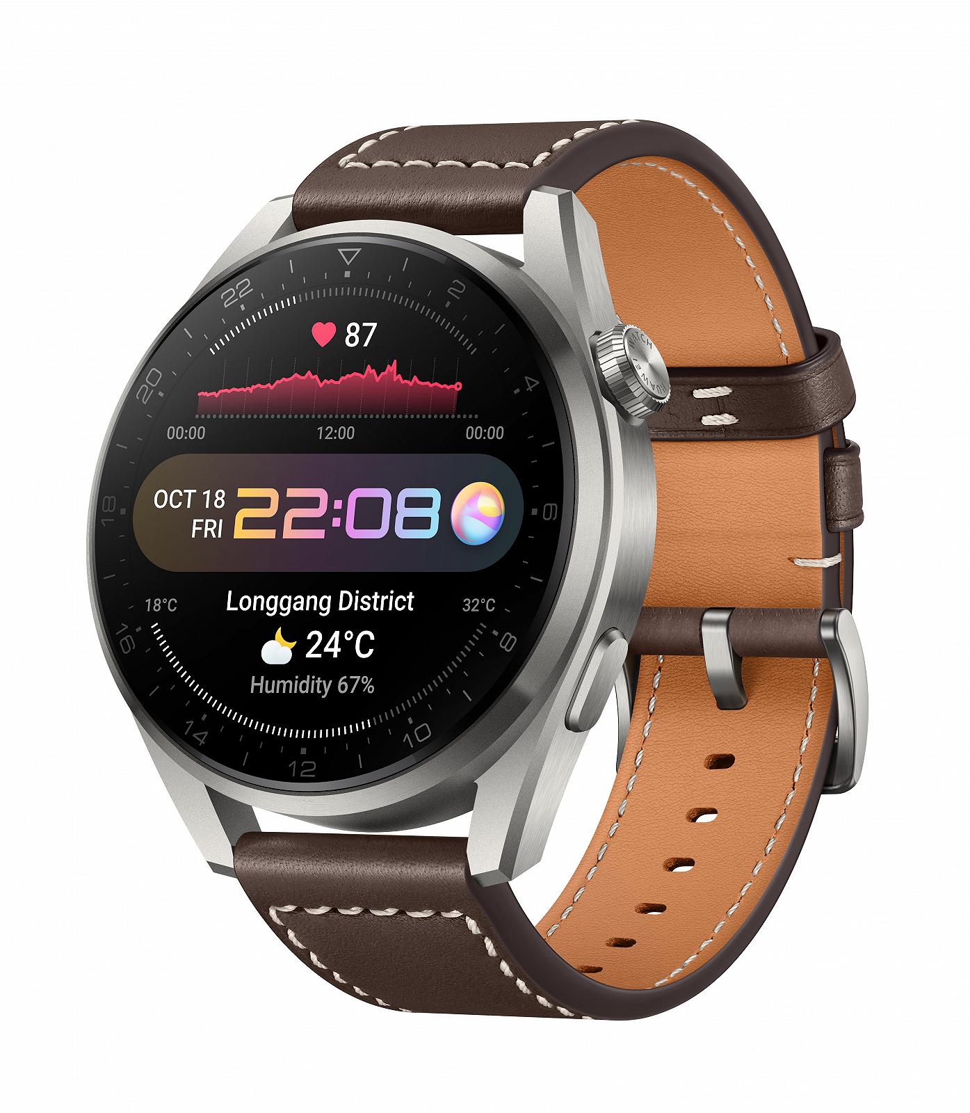 Смарт-часы Huawei Watch GT 3 Pro 46 mm / GPS / Bluetooth 5.1 / Влагозащита IP68 / Быстрая зарядка / HarmonyOS / Brown (GLL-AL01), фото №1