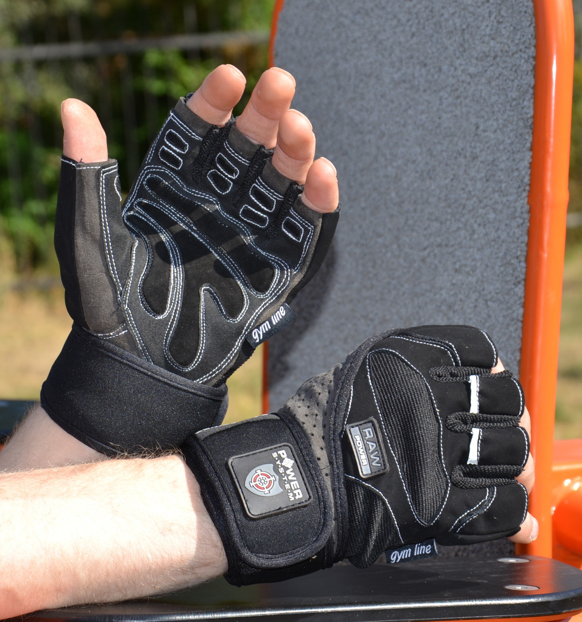 Рукавички для фітнесу Power System PS-2850 Raw Black/Grey XL, фото №6