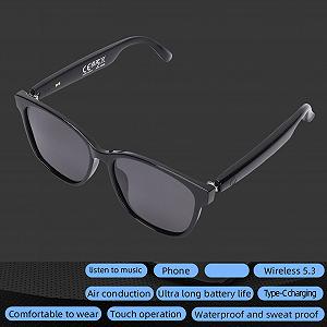 Смарт-очки AI Bewinner, очки для перевода в реальном времени на 100 языков, открытый звук с микрофоном и динамиками, Bluetooth поляризованные солнцезащитные очки для музыкальных звонков, путешествий и бизнеса synthetic.ua - Фото 1