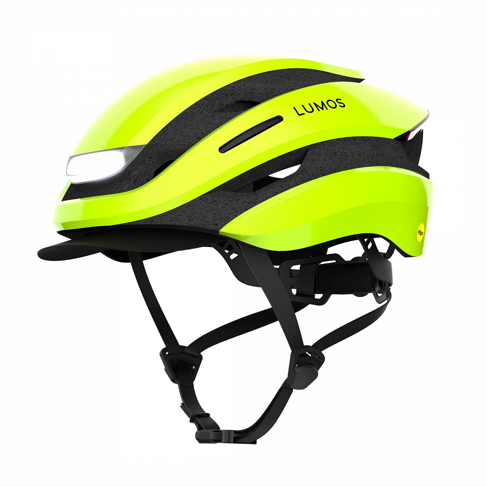 Шолом Lumos Ultra Smart Bicycle, передні та задні LED ліхтарі, покажчики поворотів, стоп-сигнали, Bluetooth, M/L, Electric Lime, фото №1