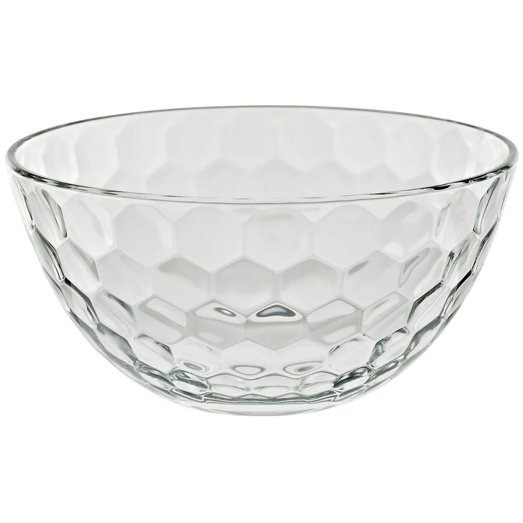 Ваза для фруктов Honeycomb D 23.5 см, высококачественное стекло, современный, вневременный стиль., фото №1