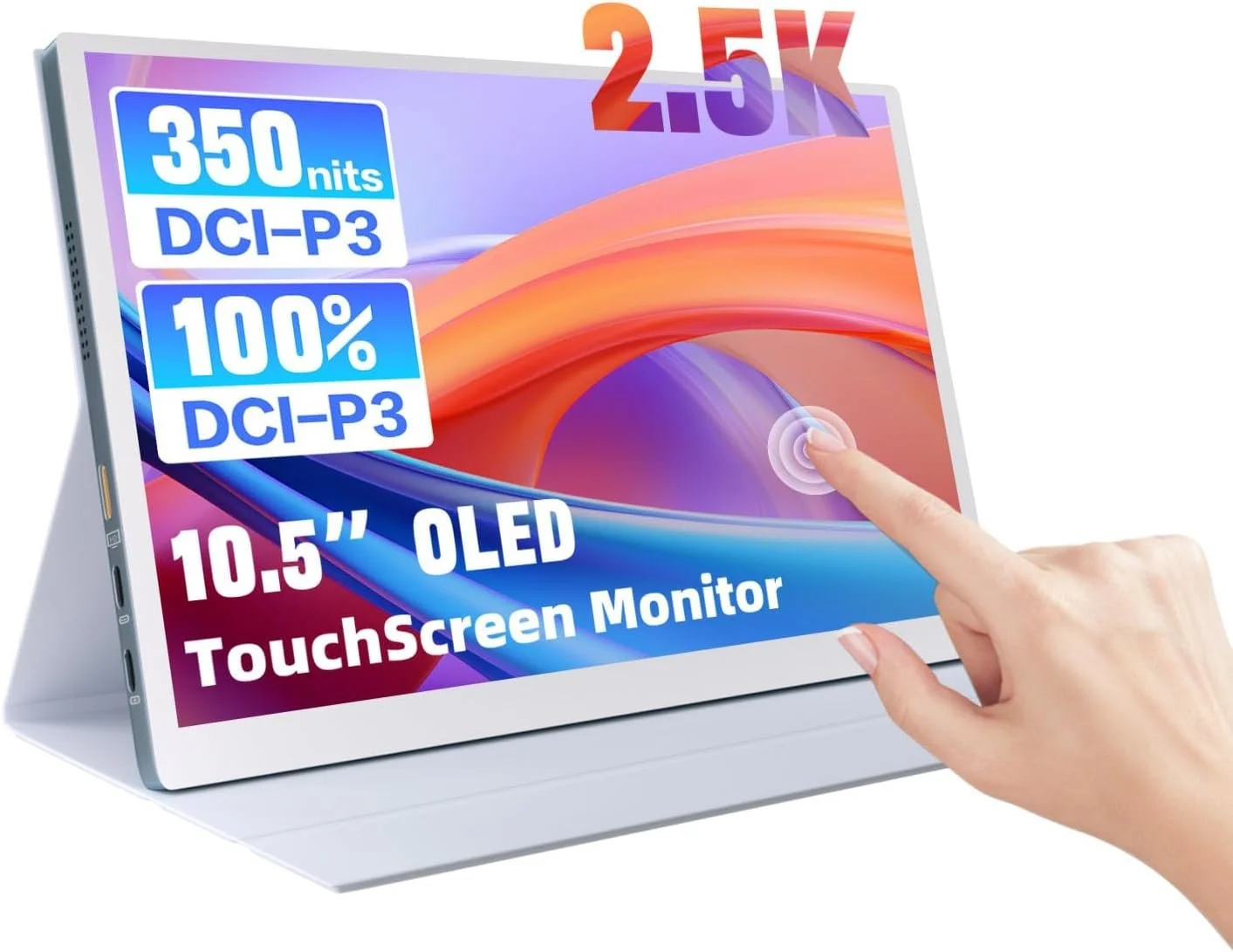 Монітор портативний сенсорний 10.5" Jhcztrk HD-101 2.5К OLED 60 Гц, фото №1