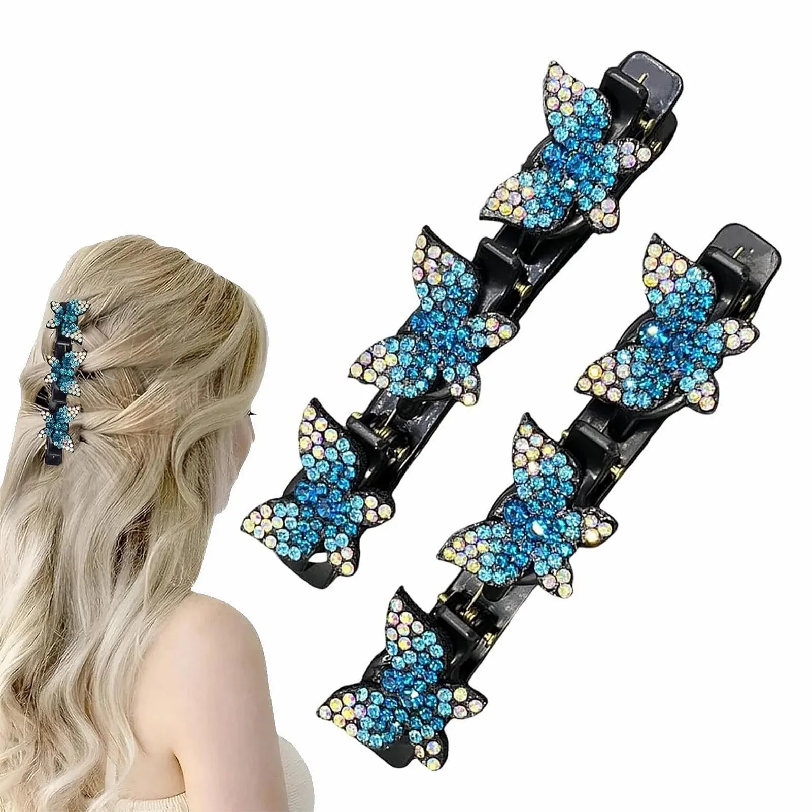 Заколка для волос плетёная Brand Series Model с бабочками, для женщин, блестящая, фото №7 Заколка для волос плетёная Brand Series Model с бабочками, для женщин, блестящая, фото №7