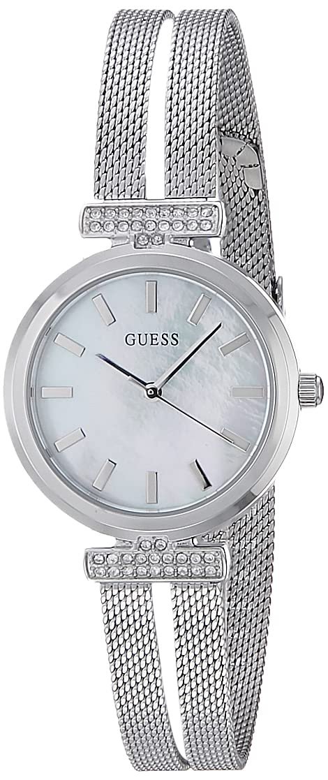Аналоговые часы Guess GW0471L1 серебряные с браслетом, фото №1