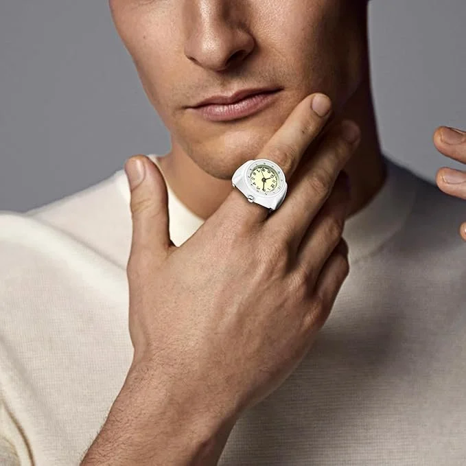 Женские часы-кольцо OIDEA с эластичным кольцом: круглые часы на палец, фото №7 Женские часы-кольцо OIDEA с эластичным кольцом: круглые часы на палец, фото №7