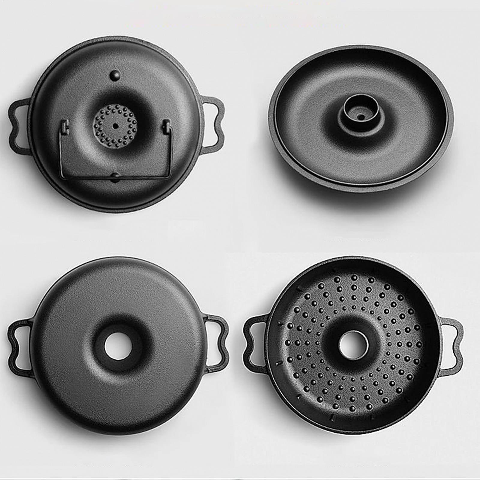 Форма для запекания чугунная с крышкой для батата и кукурузы с щипцами и перчатками, фото №9