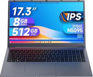 Ноутбук 17.3" IJKKJI 1732N-8 Intel Celeron N5095 RAM 8GB SSD 512GB Windows 11 (UKR) - Фото 1