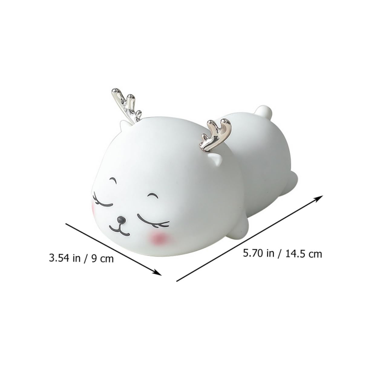 Лампа Abaodam Little Milk Deer LED USB Силикон Белый, фото №7