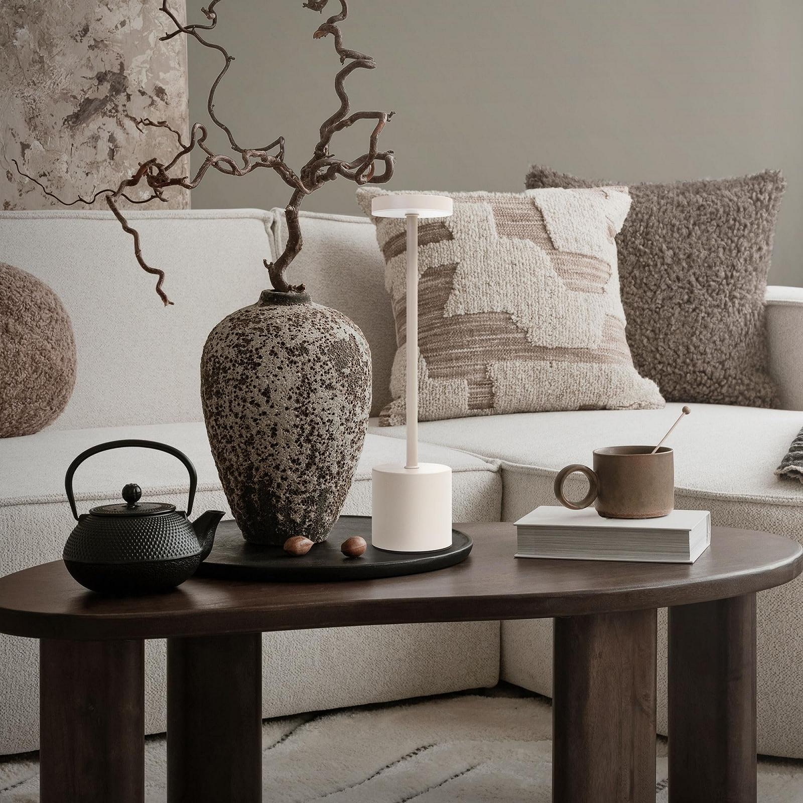 Настільна лампа ML-Design LED Бездротова Сенсорна 3 кольори світла Димування Металева USB-C Ø8x34,5 см Кремова, фото №8