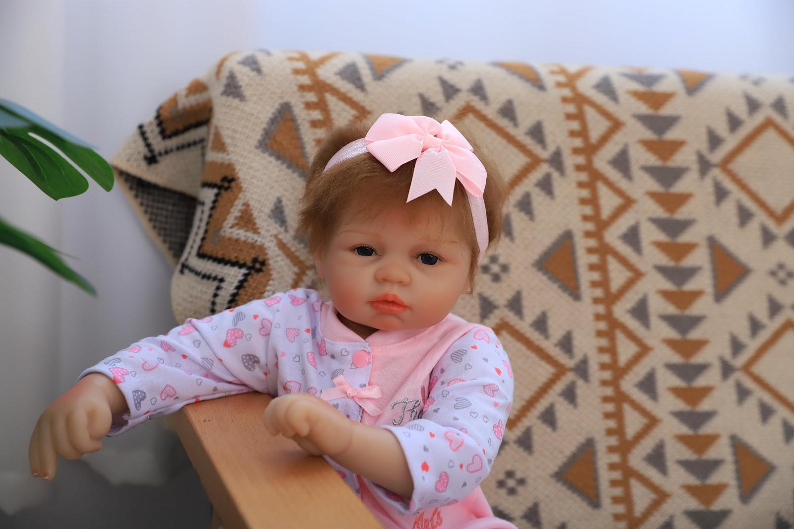Кукла SYP Reborn Baby Girl 22 дюйма 55 см Handmade, фото №6