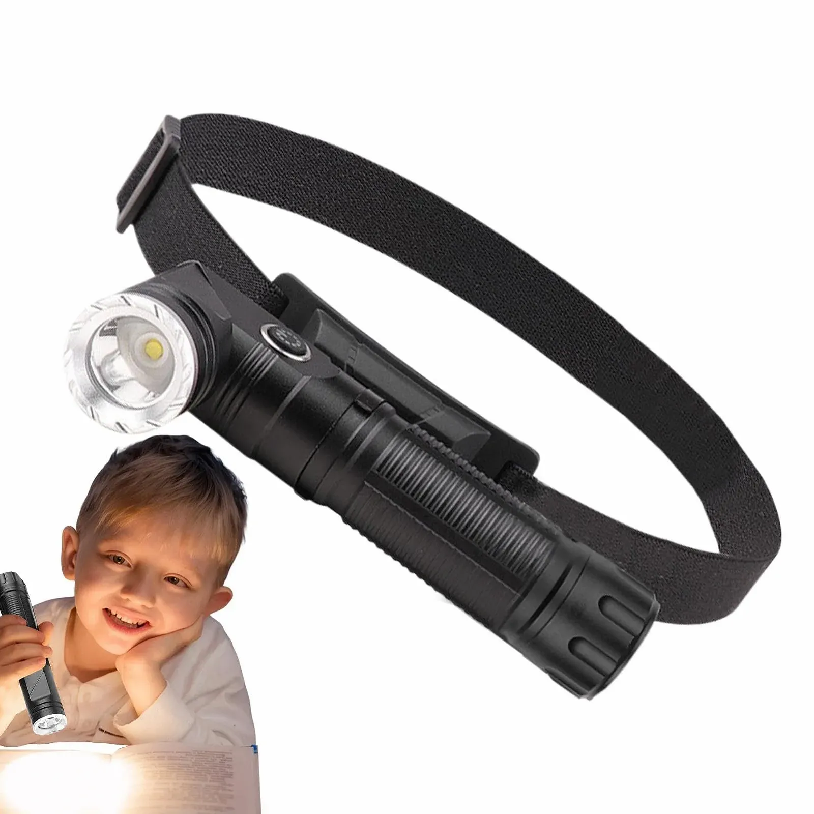 Фонарик Generisch с поворотной головкой Аккумуляторный ручной с поворотом на 90, фото №7