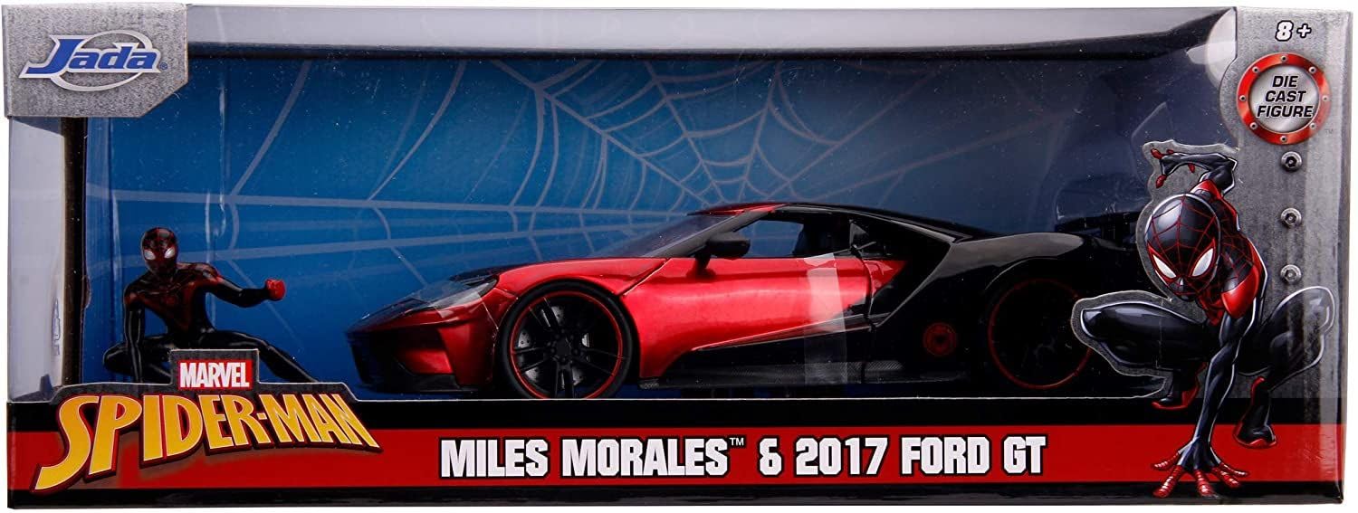 Іграшковий Автомобіль Jada Toys Marvel Miles Morales 2017 Ford GT Відкривання Дверей Багажника Капота + Фігурка, фото №2 Іграшковий Автомобіль Jada Toys Marvel Miles Morales 2017 Ford GT Відкривання Дверей Багажника Капота + Фігурка, фото №2