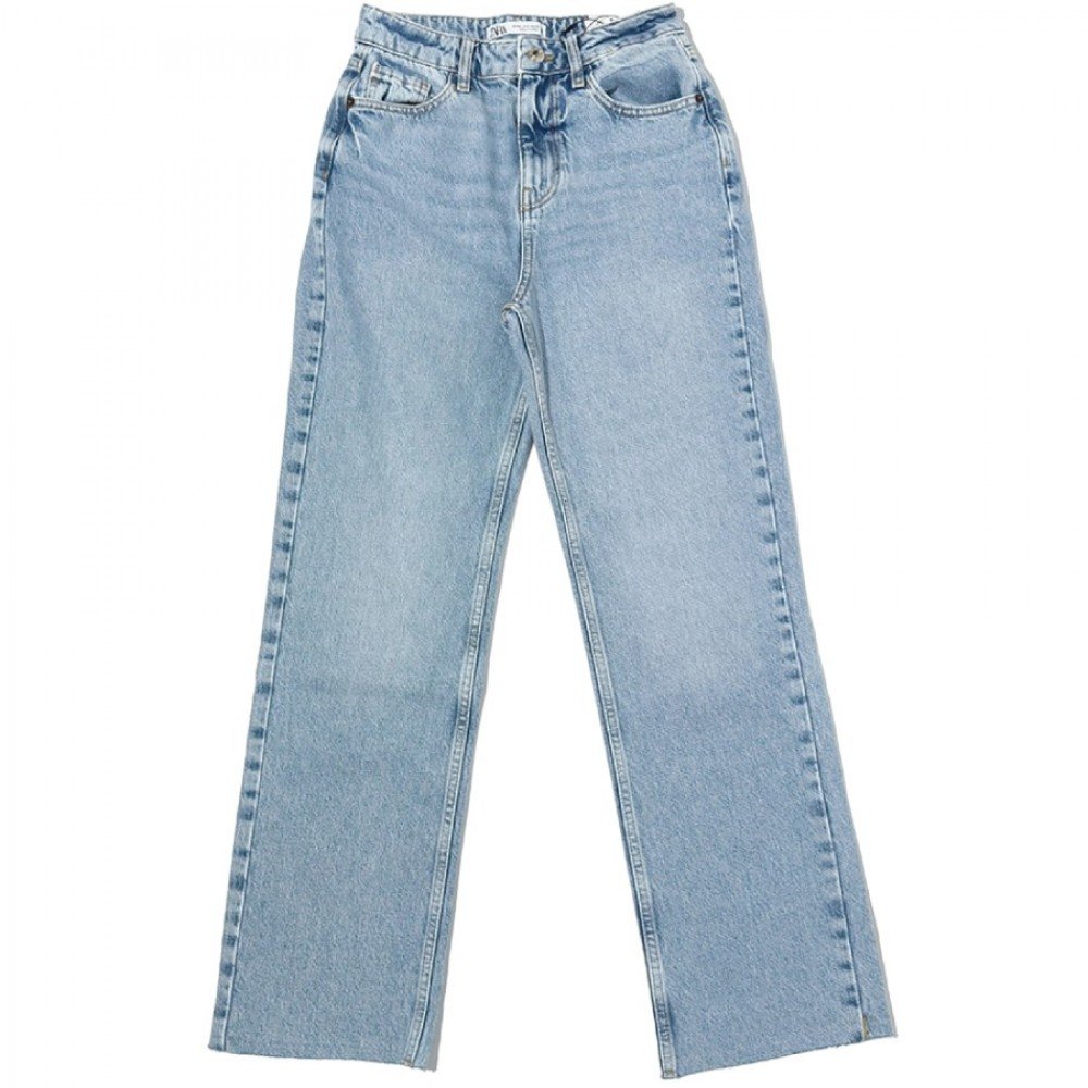 Джинси Zara Jeans Z1975 Rectos Tiro Alto Light Blue 6164053427 L, фото №1